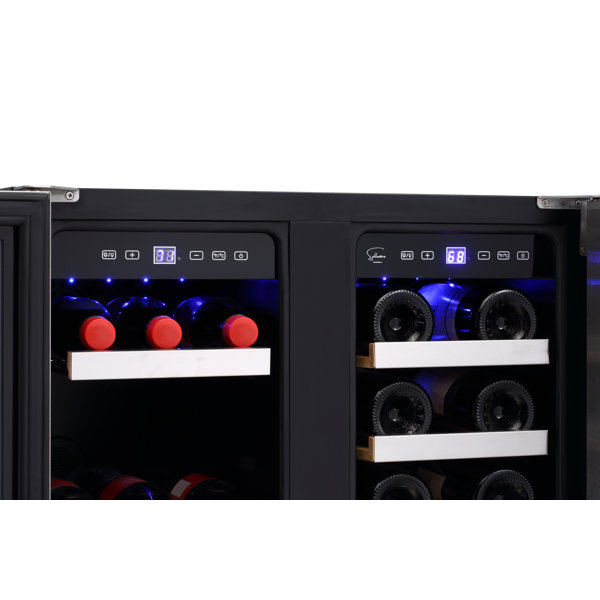 Sollevare 23.53'' 18 Bottle and 57 Can Dual Zone Wine & Beverage Refrigerator & Reviews Wayfair
